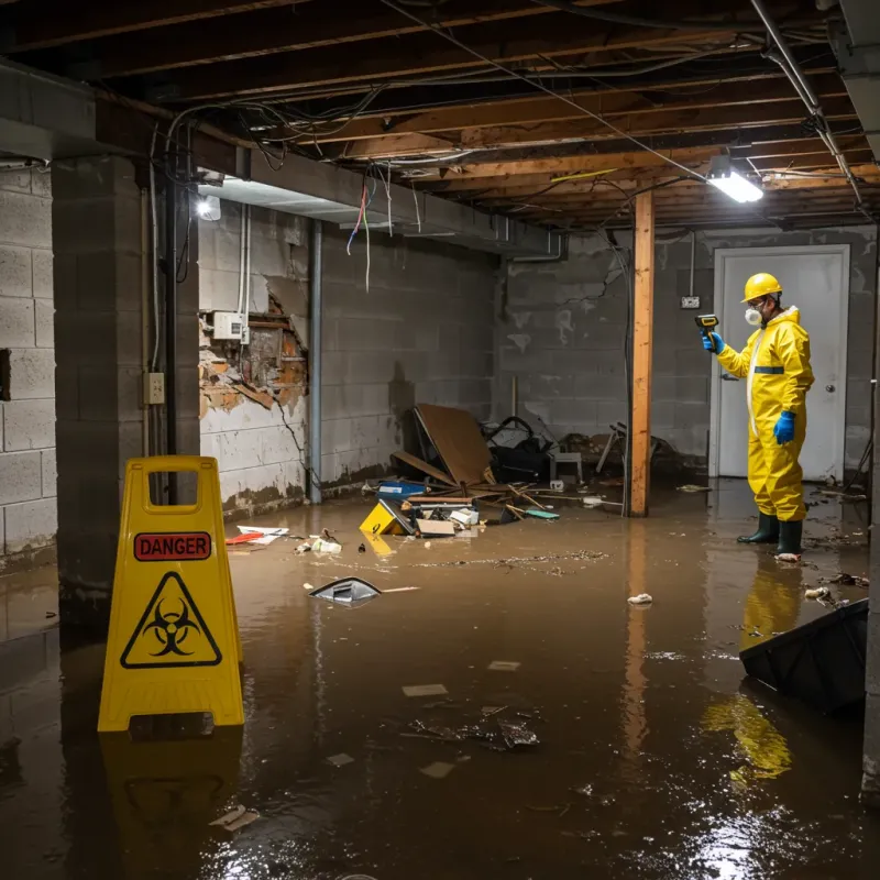 Flooded Basement Electrical Hazard in Kaunakakai, HI Property