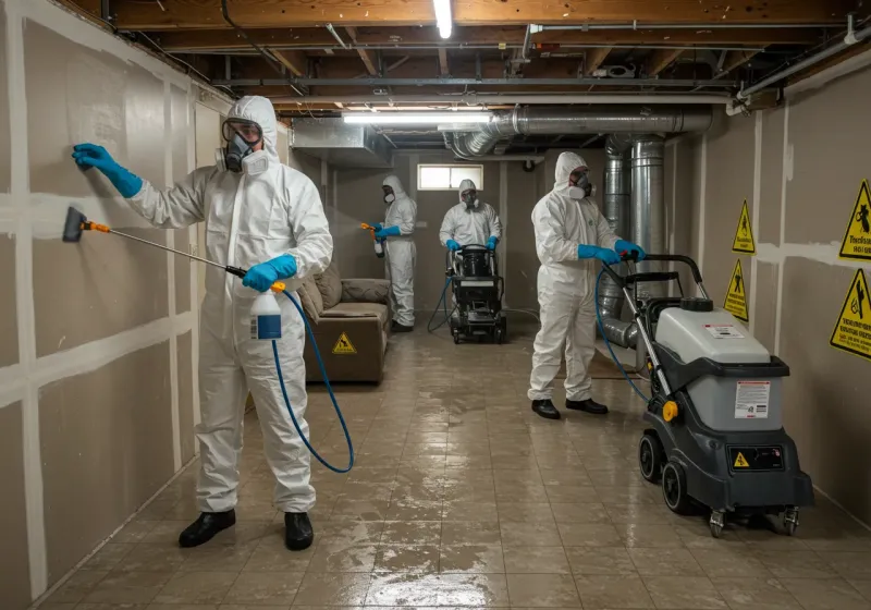 Basement Moisture Removal and Structural Drying process in Kaunakakai, HI